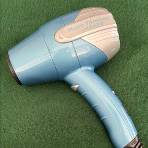 BaByliss PRO Nano Titanium Hair Dryer - Light Blue and Silver